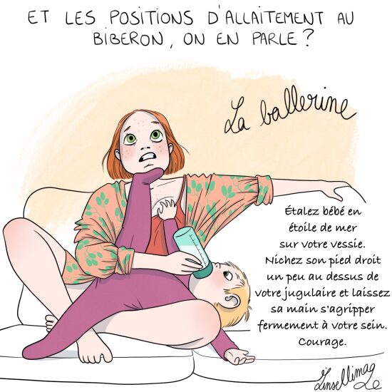 Position au biberon